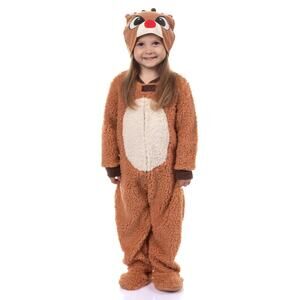 Rudolph Christmas Toddler Matching Family Pajamas Union Suit Brown Size 4T